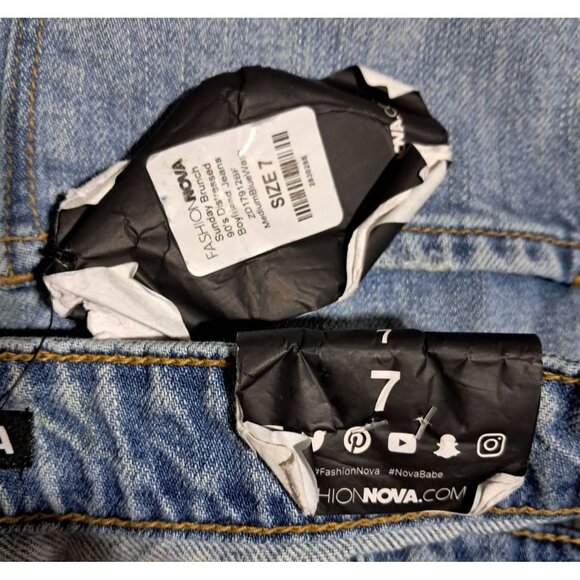 Fashion Nova Jeans Womens 7 Sunday Brunch 90s Distressed Boyfriend Denim - Picture 4 of 10